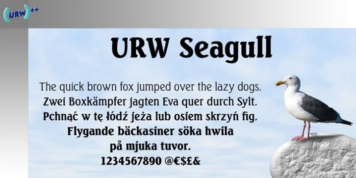Seagull font preview