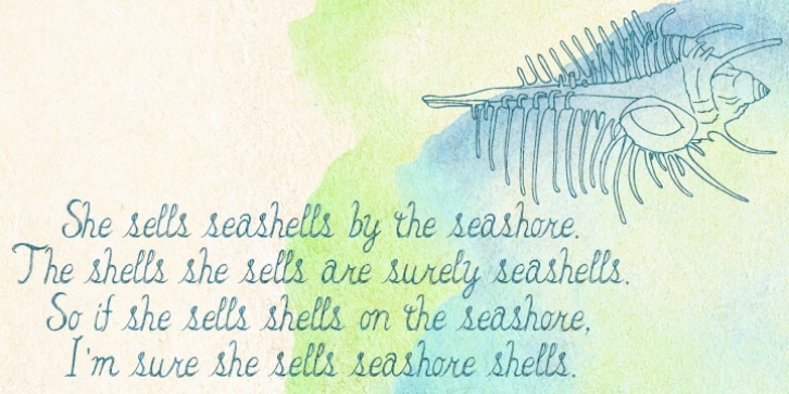 Seashells font preview