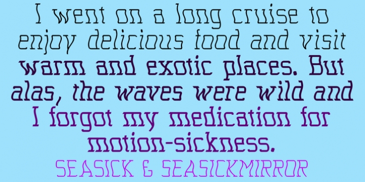 Seasick font preview