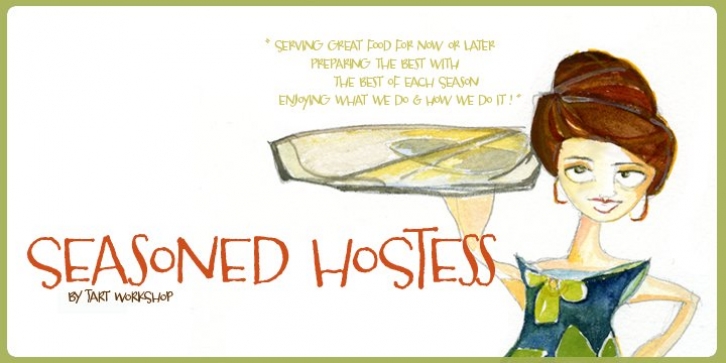 Seasoned Hostess font preview