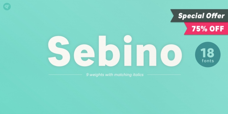 Sebino font preview