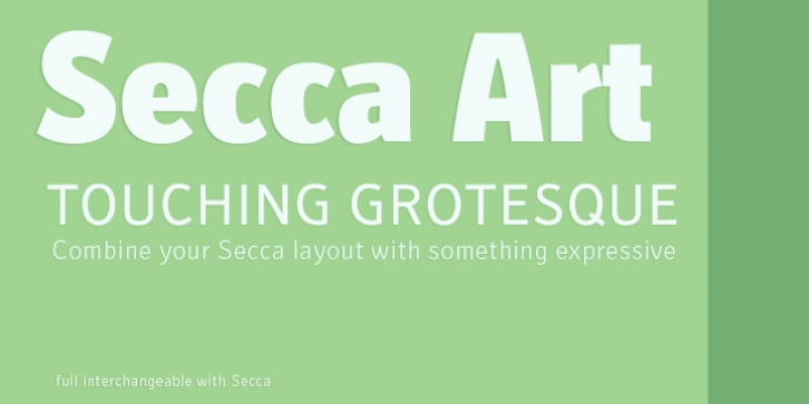 Secca Art font preview