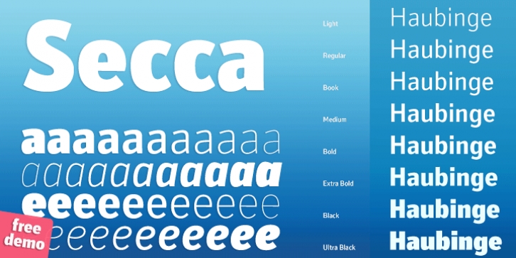 Secca Std font preview