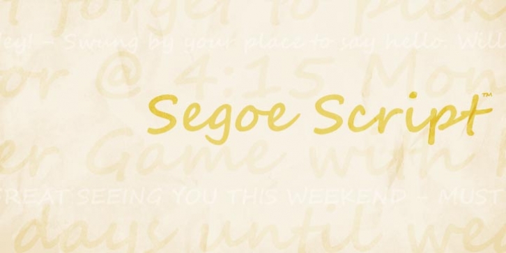 Segoe Script font preview