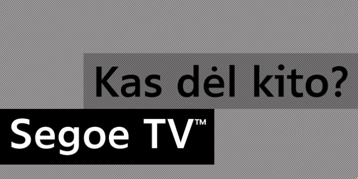 Segoe TV font preview