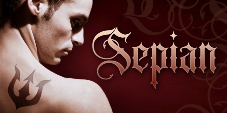 Sepian font preview