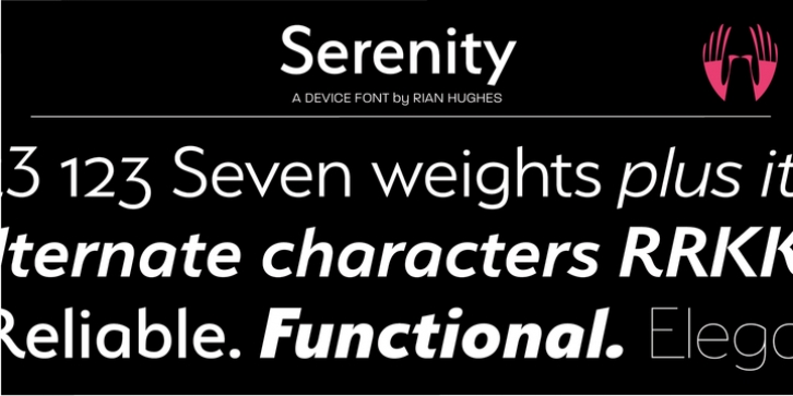 Serenity font preview