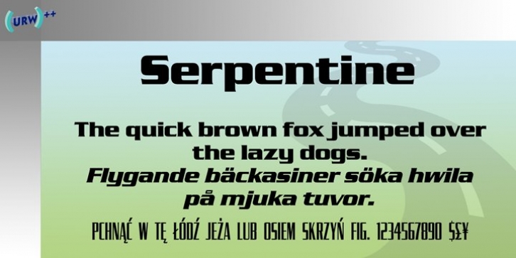 Serpentine font preview