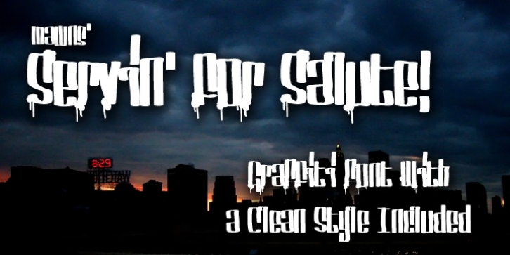 Servin For Salute font preview