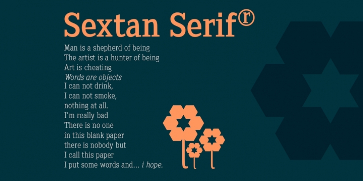 Sextan Serif font preview