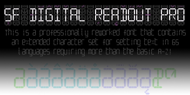 SF Digital Readout Pro font preview
