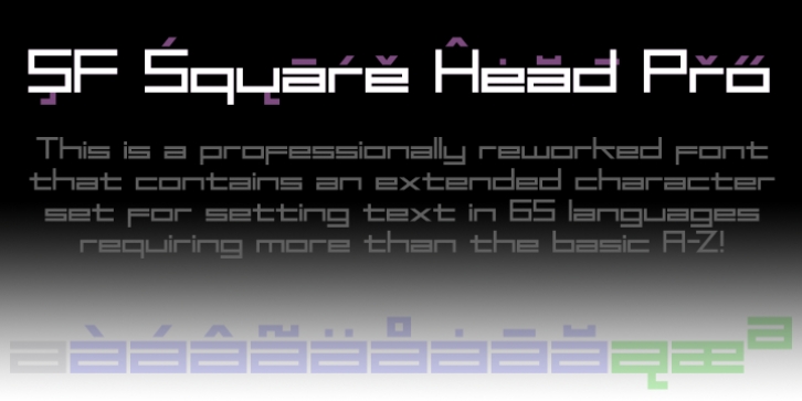 SF Square Head Pro font preview