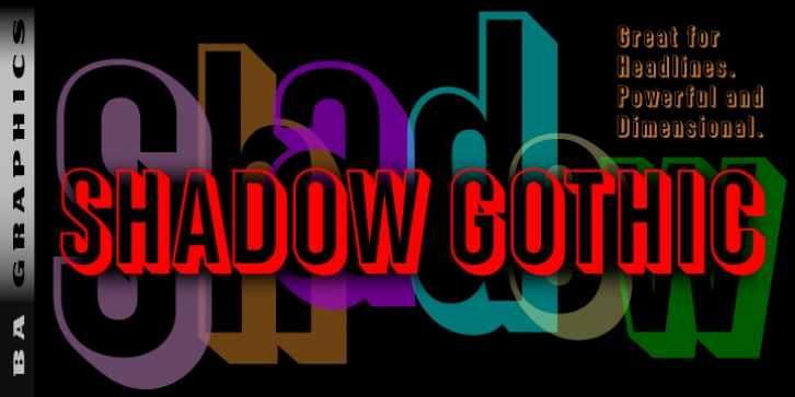 Shadow Gothic font preview