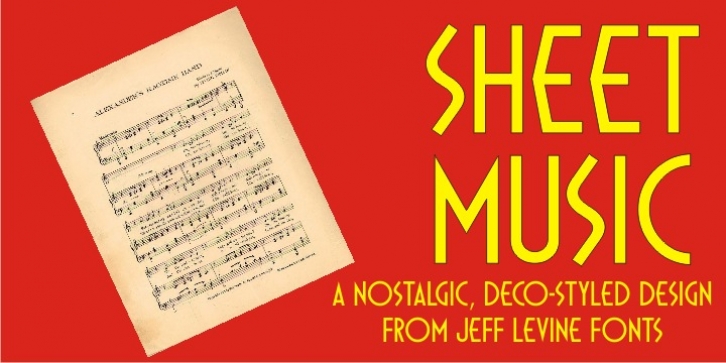 Sheet Music JNL font preview