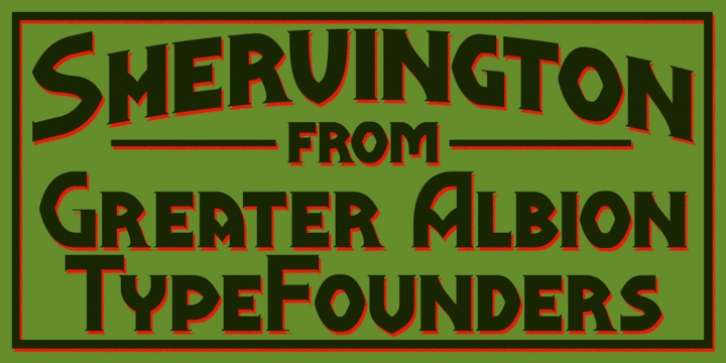 Shervington font preview