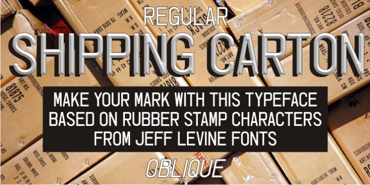 Shipping Carton JNL font preview