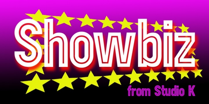 Showbiz font preview