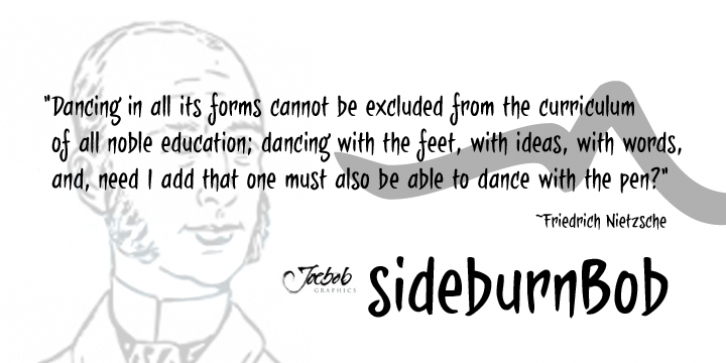 sideburnBob font preview