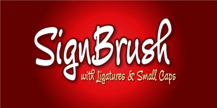 Sign Brush font preview