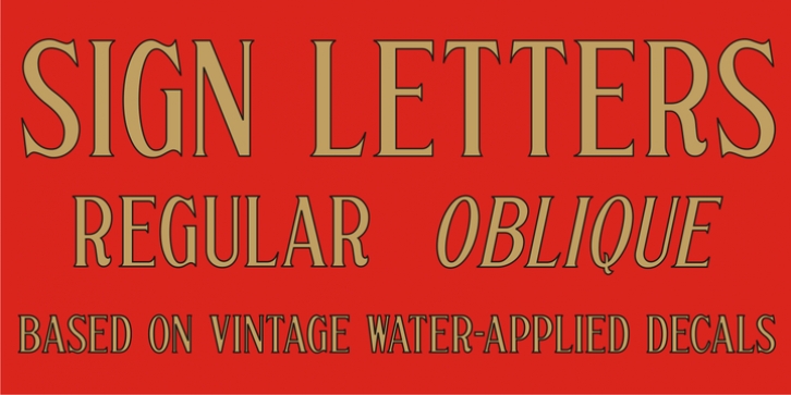 Sign Letters JNL font preview