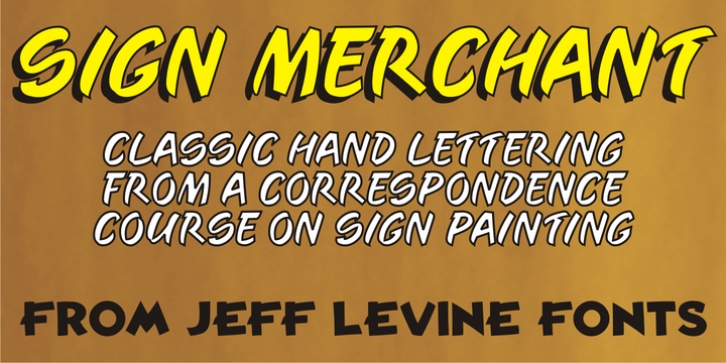 Sign Merchant JNL font preview