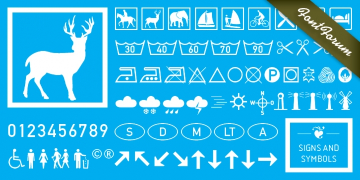 Signs and Symbols font preview