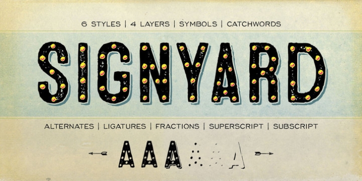 Signyard font preview