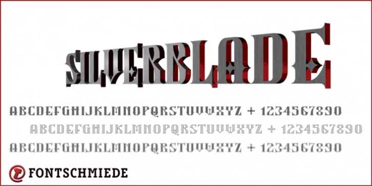 Silverblade font preview