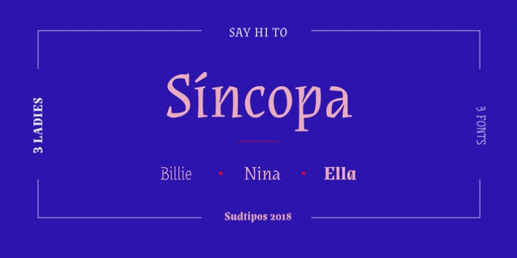 Sincopa font preview