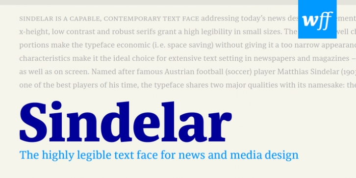 Sindelar font preview