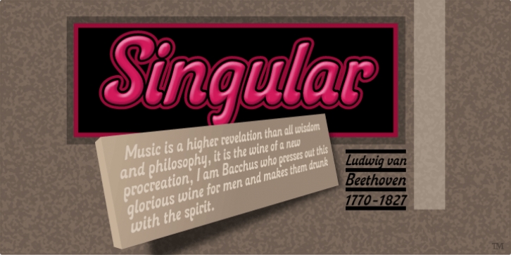 Singular font preview