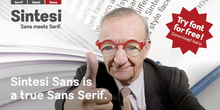 Sintesi Sans font preview