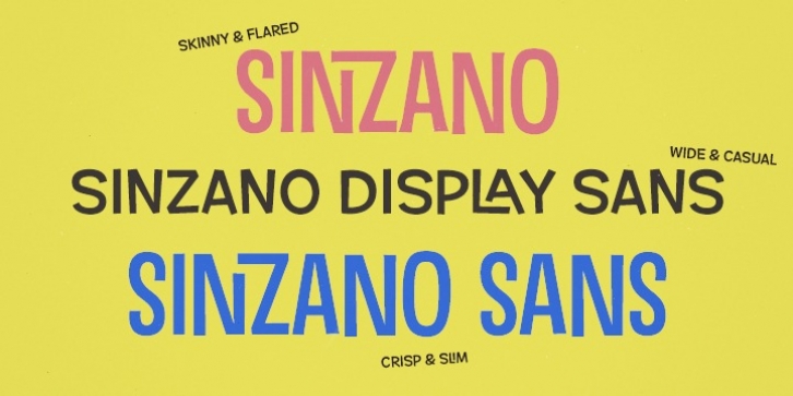 Sinzano font preview