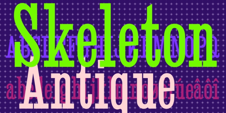 Skeleton Antique font preview