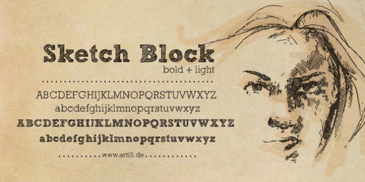 Sketch Block font preview