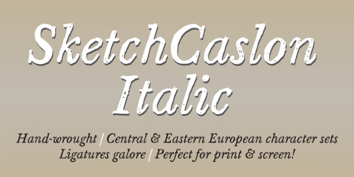 Sketch Caslon Italic font preview