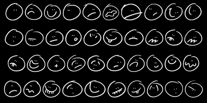 Sketchy Smiley II font preview