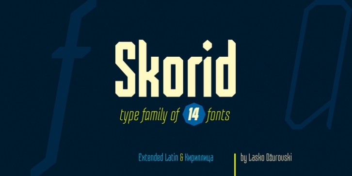 Skorid font preview