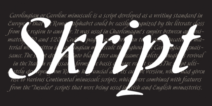 Skript font preview