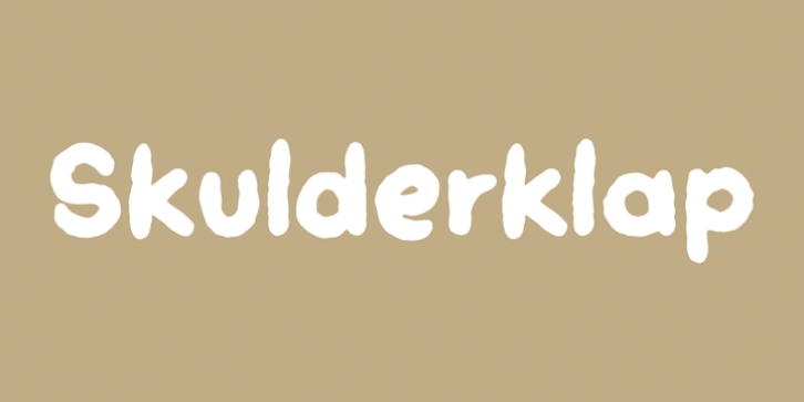 Skulderklap font preview