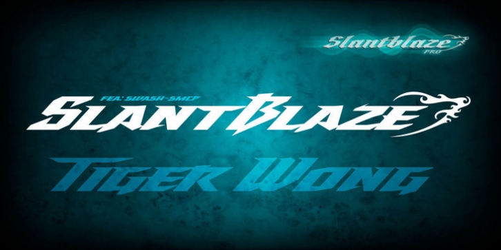 Slantblaze Pro font preview