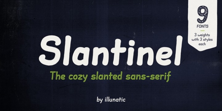 Slantinel font preview