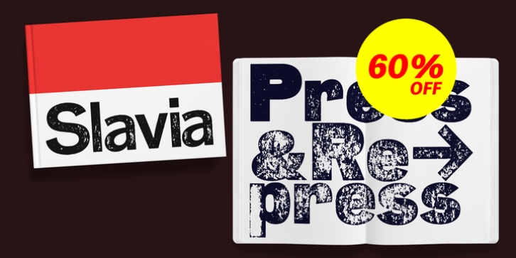Slavia Press  Repress font preview