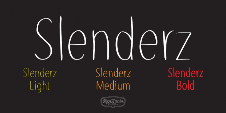 Slenderz font preview