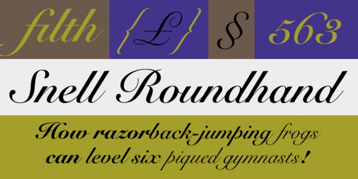 Snell Roundhand font preview