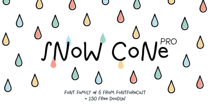 Snow Cone Pro font preview