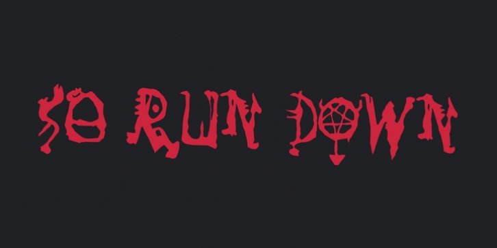 So Run Down font preview