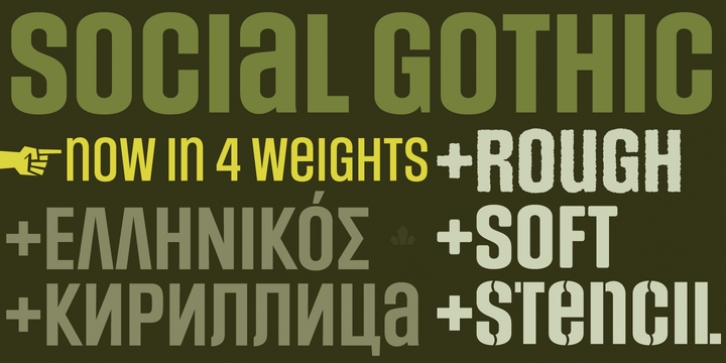 Social Gothic 2 font preview