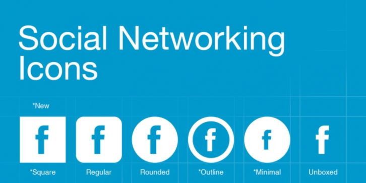 Social Networking Icons font preview