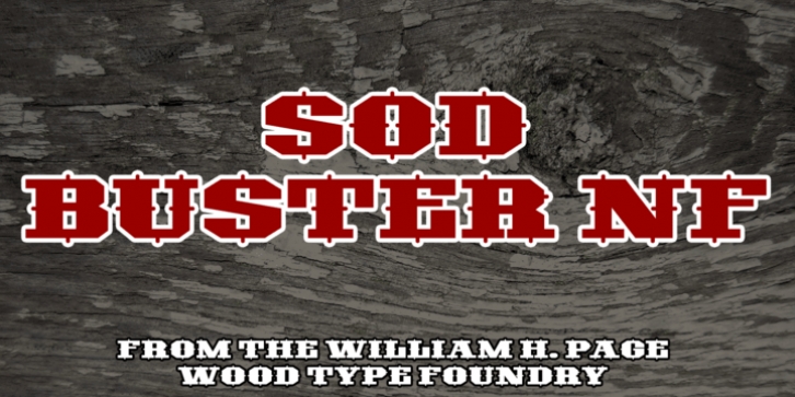 Sodbuster NF font preview